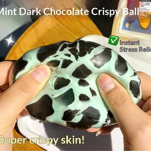Crispy Mint Dark Chocolate Squeeze Decompression Ball, Medium Soft and Hard, Noise Reduction, Collectible Gift, Sensory Toy, Handmade