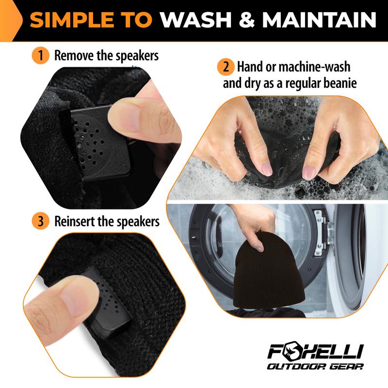 Foxelli Bluetooth Beanie Hat with Headphones Perfect Tech Gift for Men & Women