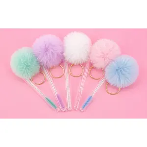 Pom Pom Mascara Wand Keychains