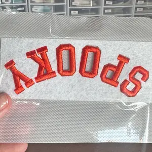 SPOOKY Upside Down Embroidered HAT/POCKET Patch