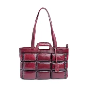 Old Trend Puffy Clover Leather Tote