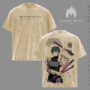 Maki Zenin Jujutsu Kaisen T-Shirt, Anime Streetwear Washed Tee, Cursed Tools Warrior Style, Strongest Non-Sorcerer Fit, Dark Aesthetic Anime Shirt, Japanese Manga Graphic Tee, Unisex Oversize Outfit