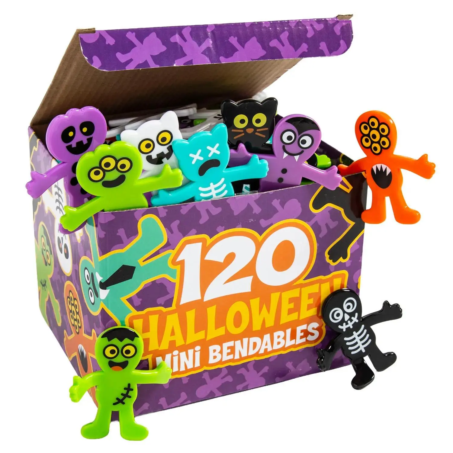 Bulk Mini Halloween Character Bendable Toys – 120 pcs