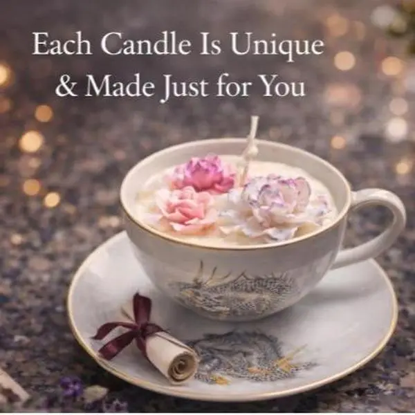 Floral Teacup Candle Floral Teacup Candle