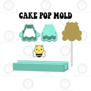 Valentines Bumblebee Cake Pop Mold | Deluxe Cutter, Popper, and Tray Option