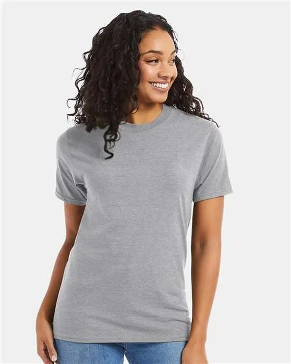 Custom Embroidered - Hanes - Unisex Beefy-T® T-Shirt - Light Steel - 5180