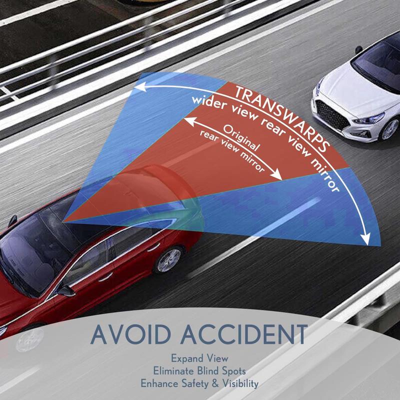 Rear View Mirror, Chrome Anti-glare PanoramicRear Mirrors Universal 12 Inch Convex CarInterior Clip on Extra Big Wide Angle RearviewMirror Extender to Reduce Blind Spot for CarSUy Trucks																	