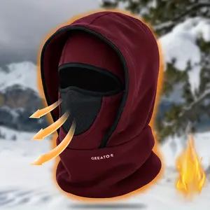 Winter Balaclava Hat with Face Mask & Hood - Windproof Cold-Resistant Multi-Layer Thick Fluff, Lightweight Warm Neck Gaiter for Skiing, Running, Outdoor Sports - Style Suitable for Winter Activities