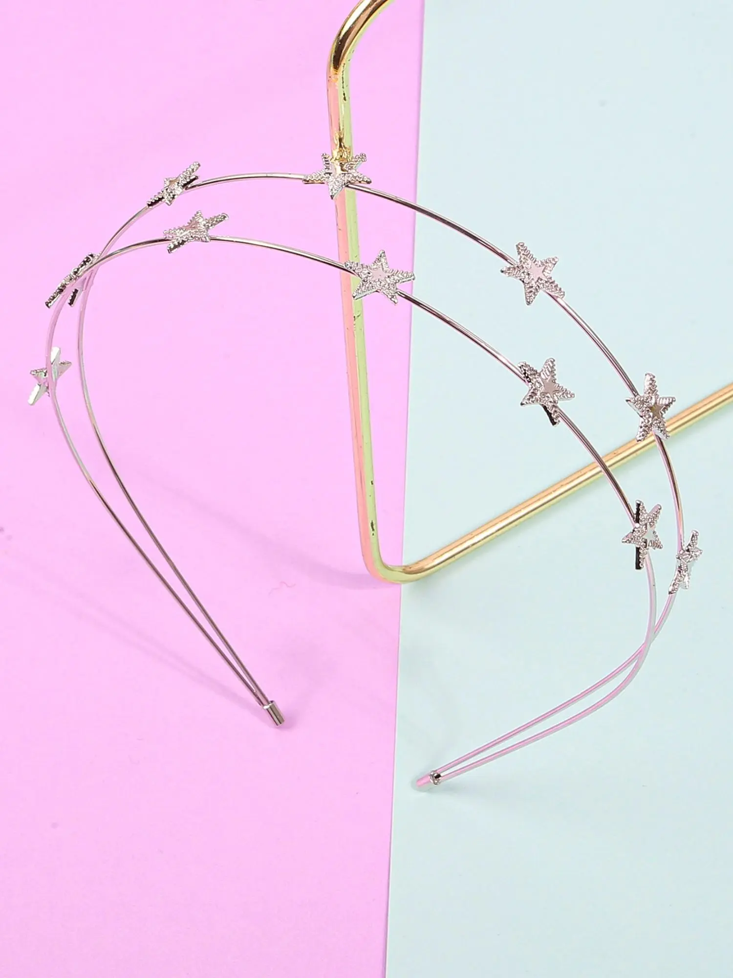 Star Design Headband, Elegant Double Layer Hair Hoop for Women & Girls, Fashion Styling Hair Accessories for Party, Daily Clothing Decor, Chic Headbands