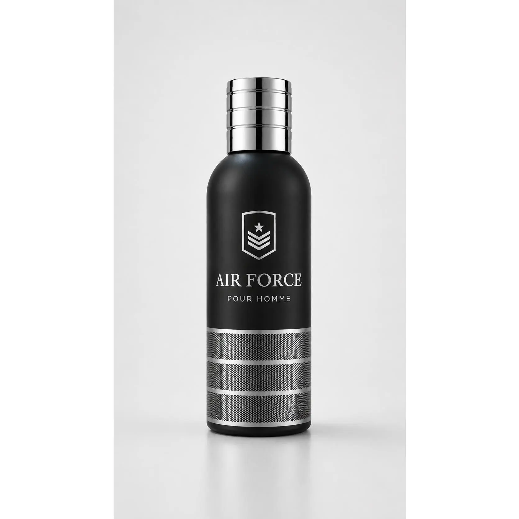 Air Force Pour Homme Fragrance for Men - Sleek Black Bottle with Silver Accents - Perfect for Everyday Use