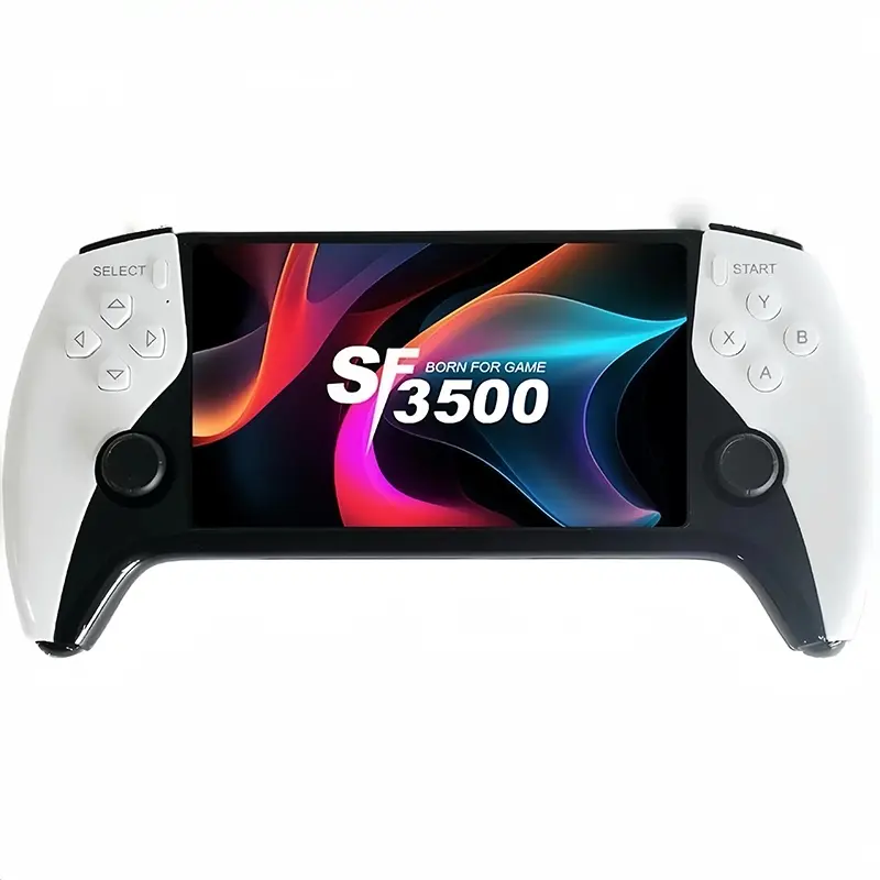 SF3500 Retro Handheld Game Console - Performance Upgrade: A handheld game console with a HD 5.5-inch IPS screen, featuring multiple games, classic video game support for TV connection, 14+ emulators, and 5-hour battery life Video Game Machine