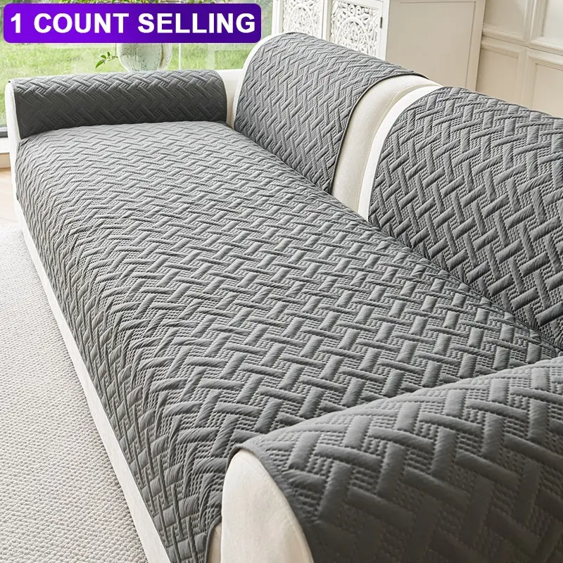1 pc Dustproof Sofa Slipcover, Slipcovers For Couches And Sofas, Removable Washable Slipcovers, Scratch-Resistant Non-Slip Machine-Washable Pet-Friendly Couch Cover, Available in Multiple Colors, Fits Single to Multi-Seat Sofas