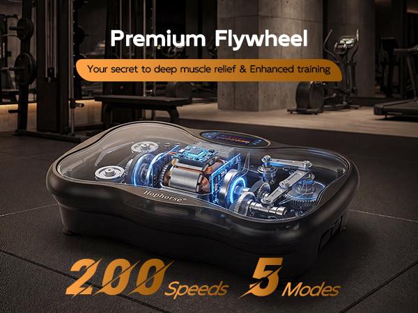 HopHorse High-Power Vibration Plate Exercise Machine Oscillating plate 300 lbs Weight Capacity Bluetooth Remote Control 3-in-1 Indoor Home Gym Fitness Equipment with 2 Resistance Bands