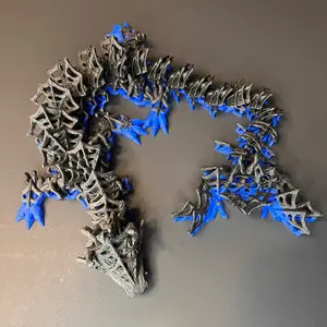 Blue and black Nightwing dragon Handmade