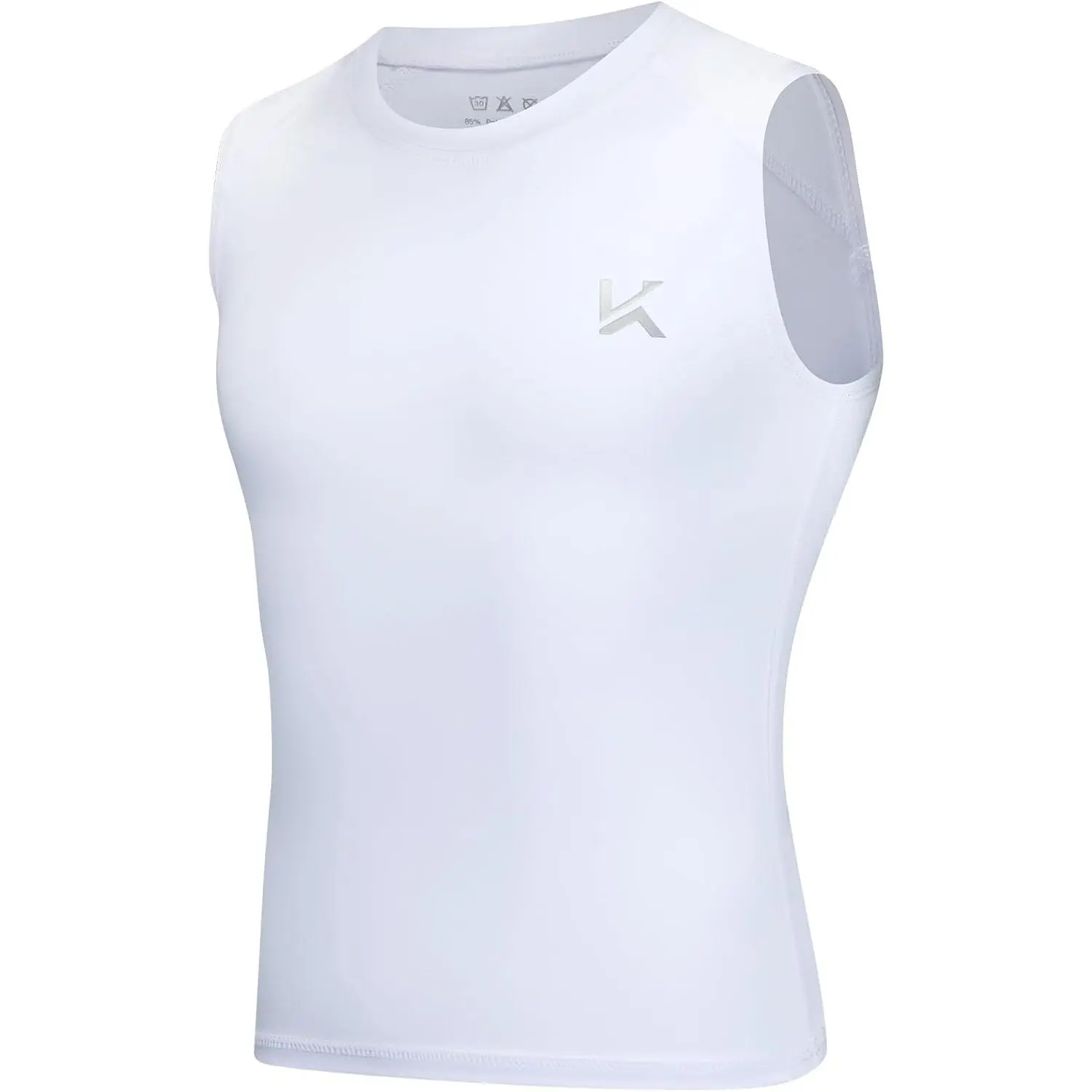 Boys Sleeveless Compression Shirt Qucik Dry Athletic Tank Tops Youth Kids Basketball Football Undershirt Workout Training Lightweight