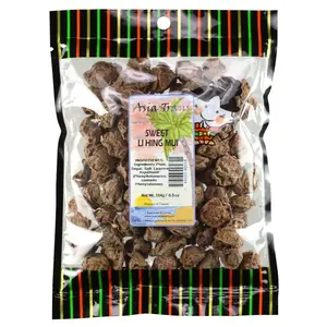 Asia Trans Sweet Seeded Li Hing Mui Crack Seed Plums | Hawaiian Favorite | Naturally Sweet Dried Asian Plum Candy (6.5 oz)