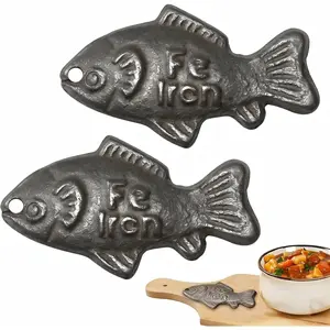 2 Pcs Iron Fish for Cooking, Natural Iron Supplement to Reduce Risk of Iron Deficiency, Ideal for Anemia, Vegans & Pregnant Women, Use Once Daily - Many Years Supply Included