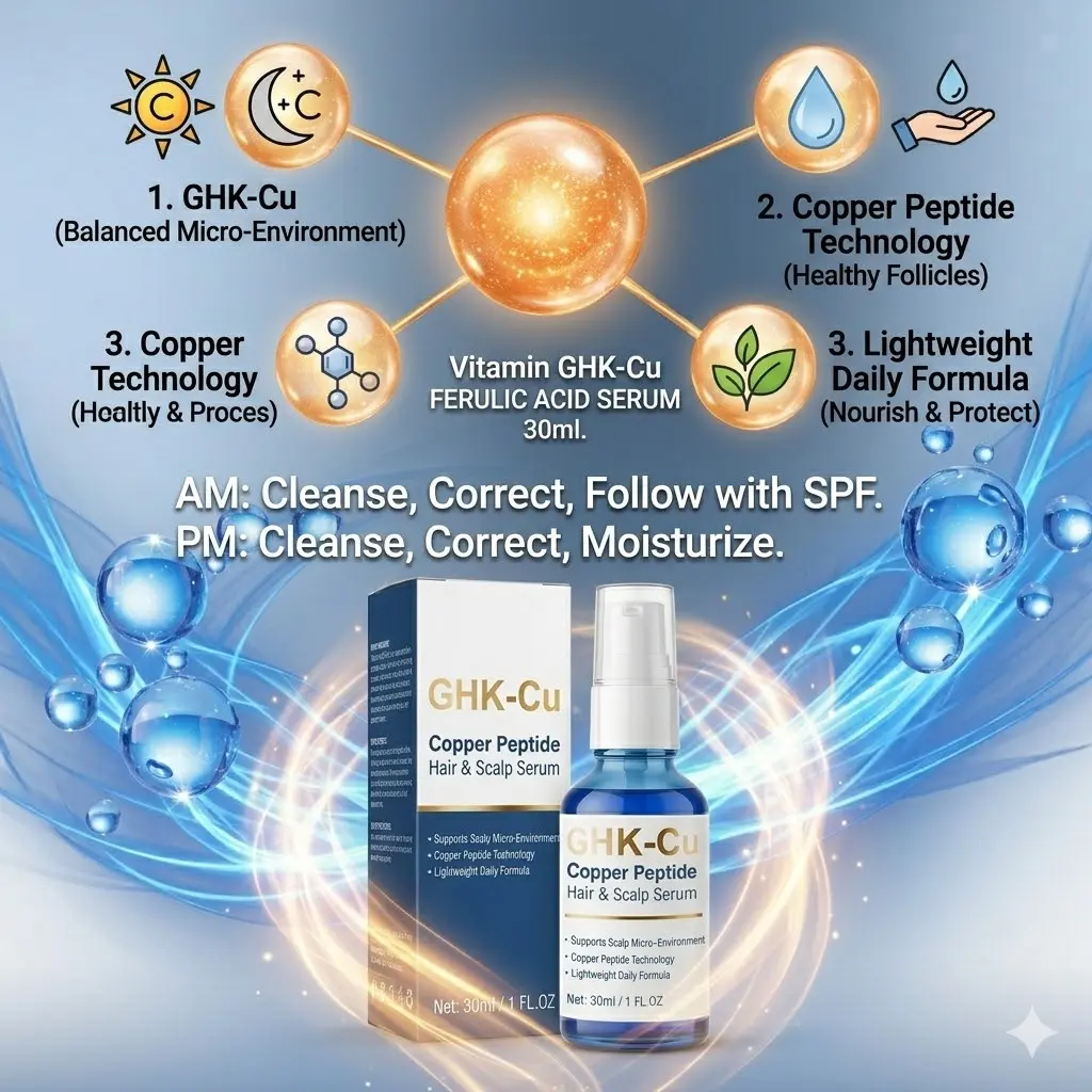 GHK-Cu Copper Peptide Hair & Scalp Serum – Lightweight Daily Formula to  Support Scalp Micro-Environment – Nourishing Treatment for Flaking, Dryness  & Balanced Scalp – Dermatologist-Tested – 30ml / 1 FL.OZ