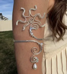 Handmade Sun Arm Cuff Boho Summer Blink Jewelry Fairycore Handmade Ethereal Blink