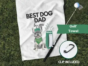 Golf Dog Kitchen Towel- Home Decor 16x 16