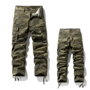 Men’s Heavyweight Camouflage Cargo Pants — Multi-Pocket Straight-Leg Casual Pants, Outdoor Wear-Resistant Cargo Long Pants