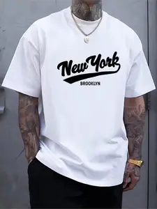 Brooklyn New York Short-Sleeve T-Shirt - Stylish Comfortable Quick-Drying Material Perfect for Summer Easy to Wash