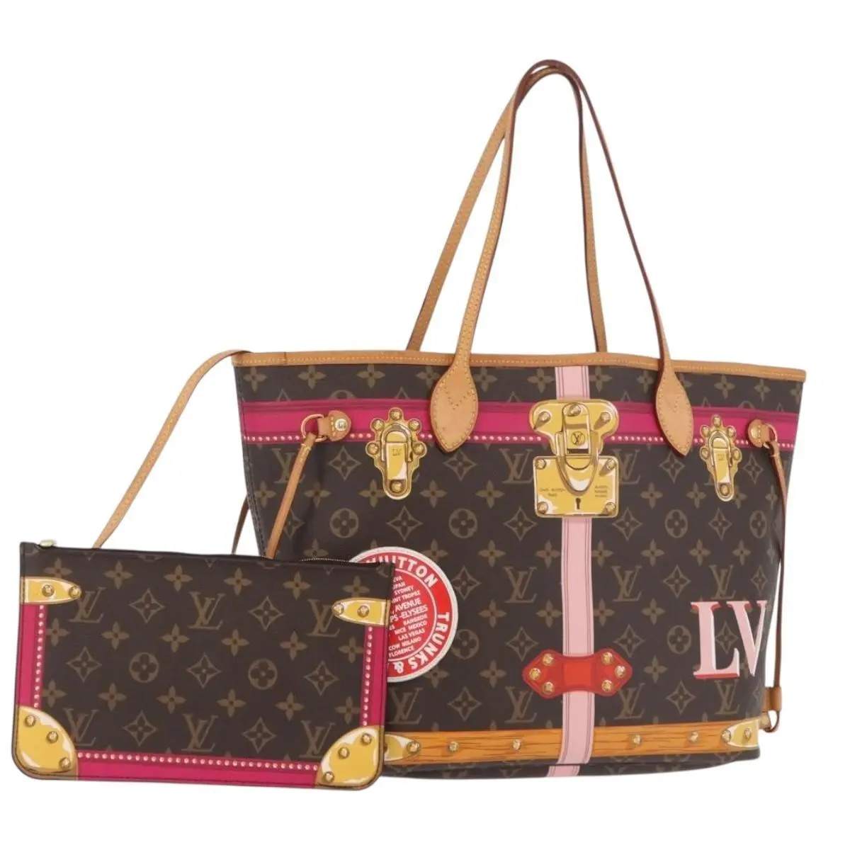 Pre-owned Louis Vuitton Monogram Canvas Clothing, Shoes & Accessories|Women|Women's Bags & Handbags JP 189826SV Summer Trunk Collection Neverfull MM Bag M41390 LV