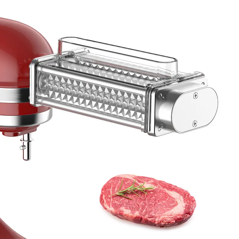 GVODE Durable Meat Tenderiser Attachment for KitchenAid Mixers - Stainless-Steel Strong Gears, 3.31lbs, 3.43×2.68×9.37 inch, Seamless Integration, Kitchen Tools, Utensils, Cooking Gadget