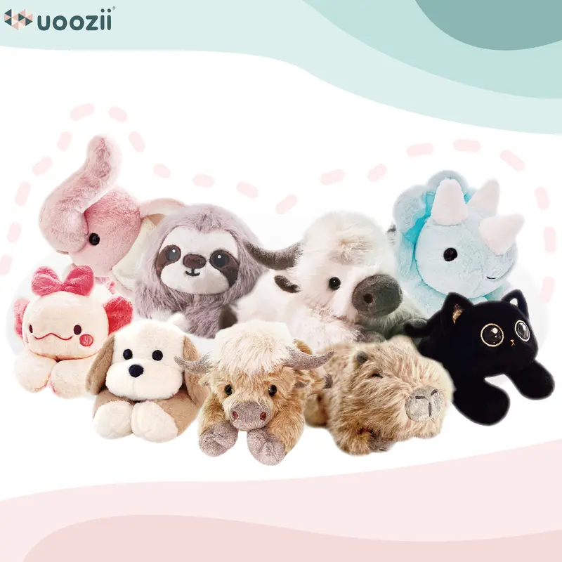 uoozii 20-24" | 4-5 Pounds Highland Cow Capybara Cat Dog Dinosaur Sloth Elephant Axolotl Bear Weighted Stuffed Animals with Unscented Microwavable Heating Pad, Coolable Heatable Weighted Plush Warm Gift for Stress & Period Pain Relief