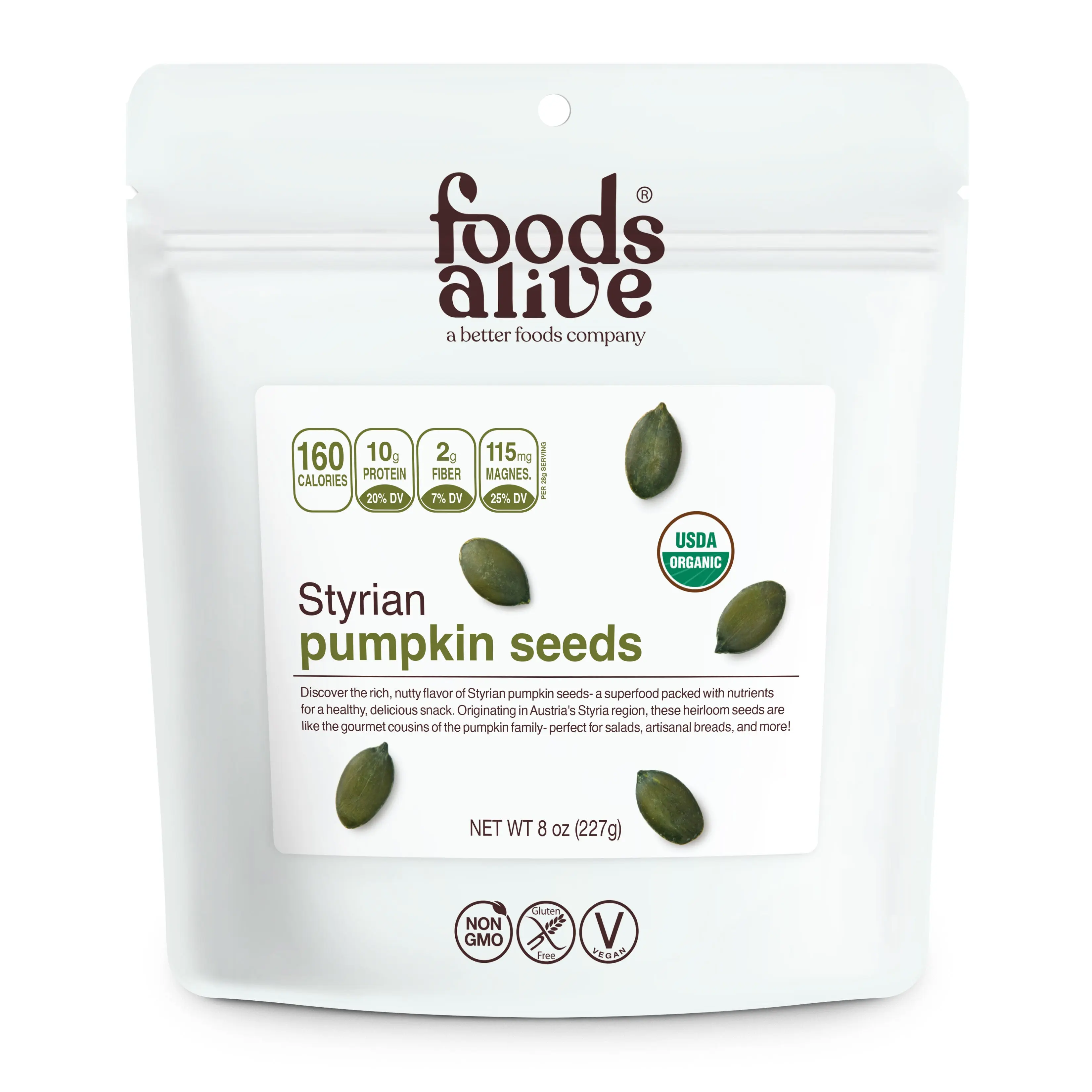organic Styrian pumpkin seeds (hulled)