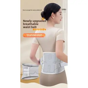 Premium 4-Season Lumbar Support Belt |   Unisex Lightweight Breathable Steel Plate Waist Brace - Lower Back Pain Relief Stabilizer for Daily Use