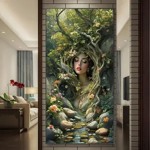 Forest Girl Pattern DIY Diamond Arts Colorful Painting Kit without Frame, DIY 5D Diamond Arts Colorful Painting Kit, Wall Art Decor for Home Living Room Bedroom, Diamond Painting Kits