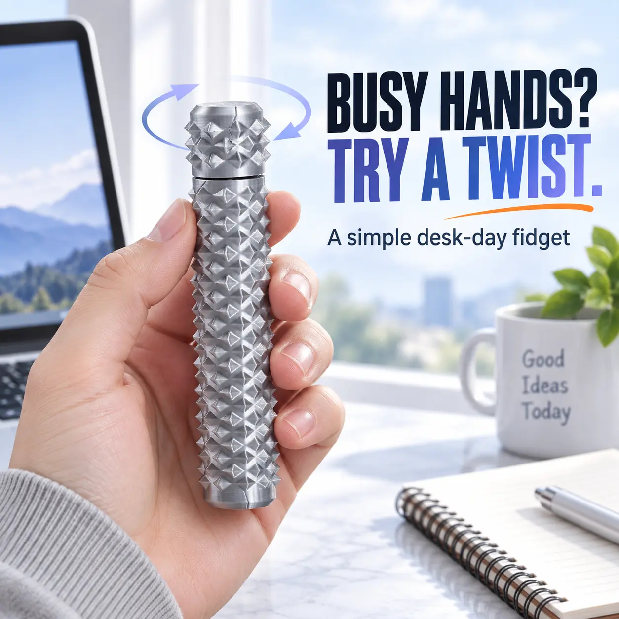 ADHD fidget,spiky fidget stick,adult sensory toy,tactile fidget,busy hands toy,stress relief toy,rotating fidget,hand fidget,desk fidget,study fidget,office fidget,travel fidget,pocket fidget,sensory stick,relaxation toy