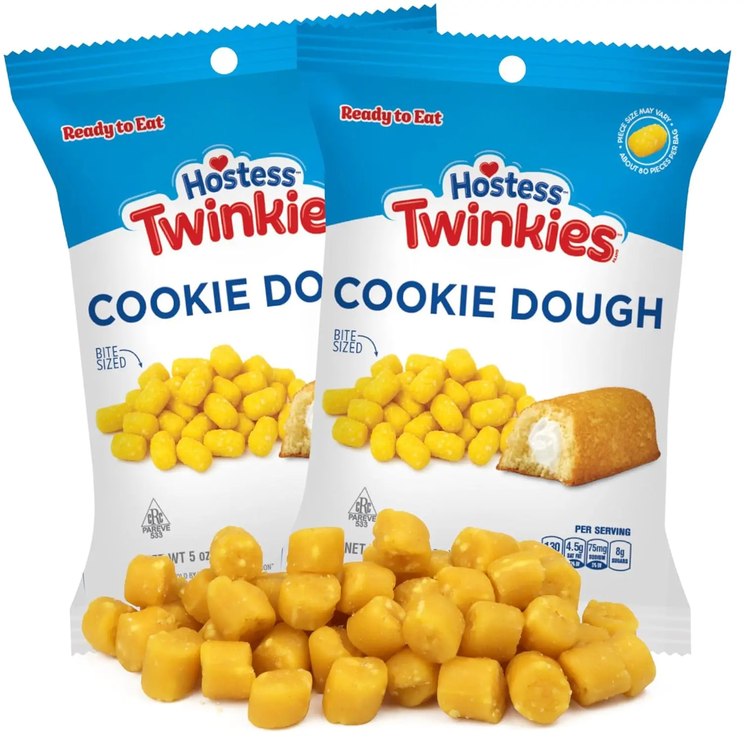 Edible Twinkies Cookie Dough Bites and Movie Night Candy, 5 Ounce Bag (Pack of 2)