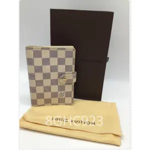Pre-owned LOUIS VUITTON Coated Canvas small leather goods Preloved Damier Azur Agenda PM 8GHC923 112624 H
