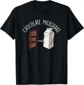 100% Cotton Chocolate Milk Shake Best Friends Funny Chocolate Milk Drink T-Shirt