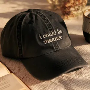 Embroidered I Could Be Meaner Baseball Hat, Spicy Attitude Baseball Hat, Sarcastic Hat, Funny Humor Hat, Sarcasm Hat, Funny Quote Hat