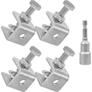 304 Stainless Steel C-Clamp, 20mm Mini Tiger Clamp for Woodworking, C-Clamp 4-Pack