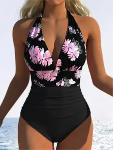 Women's Fashion One-Piece Swimsuit, Stylish Bodycon Monokini Swimsuit, Comfortable Beachwear, Perfect for Pool Parties & Vacations