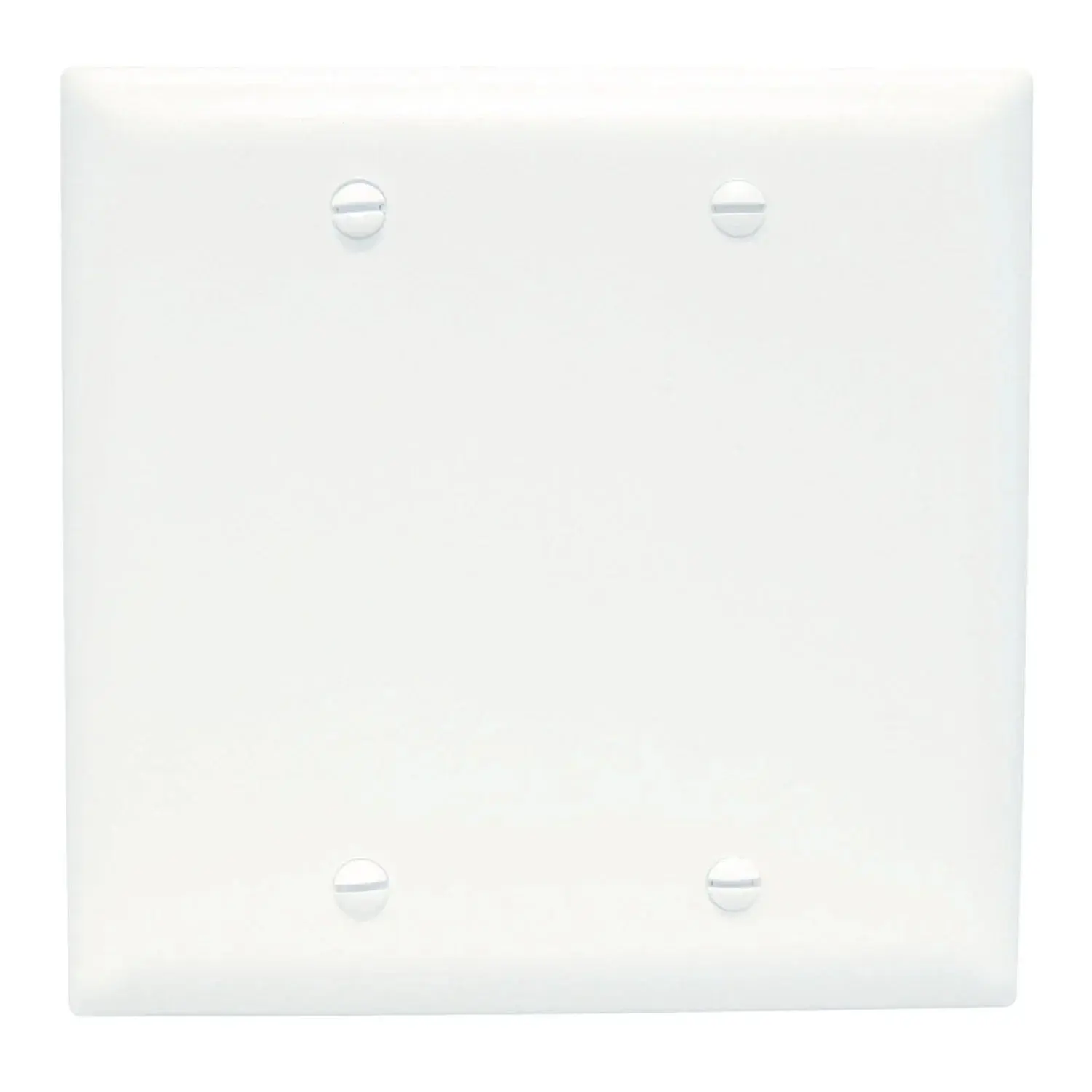 Pass & Seymour TP23W Trademaster Oversized 2-Gang Blank Wall Plate, White