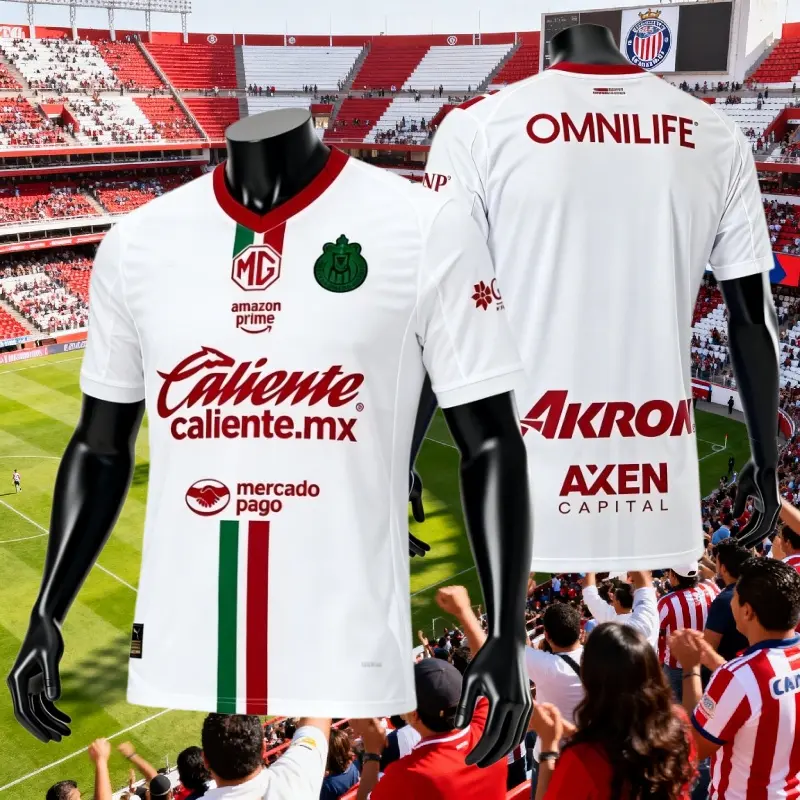 2526 Chivas CD Guadalajara Home Away Jersey Vintage Mexico Red and White Blue Stripe Short Sleeve Long Sleeve Top Football Jersey LIGAMX