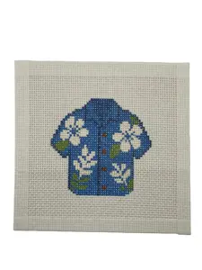 Blue Hawaiian Shirt Needlepoint Canvas Blue Hawaiian Shirt Needlepoint Canvas