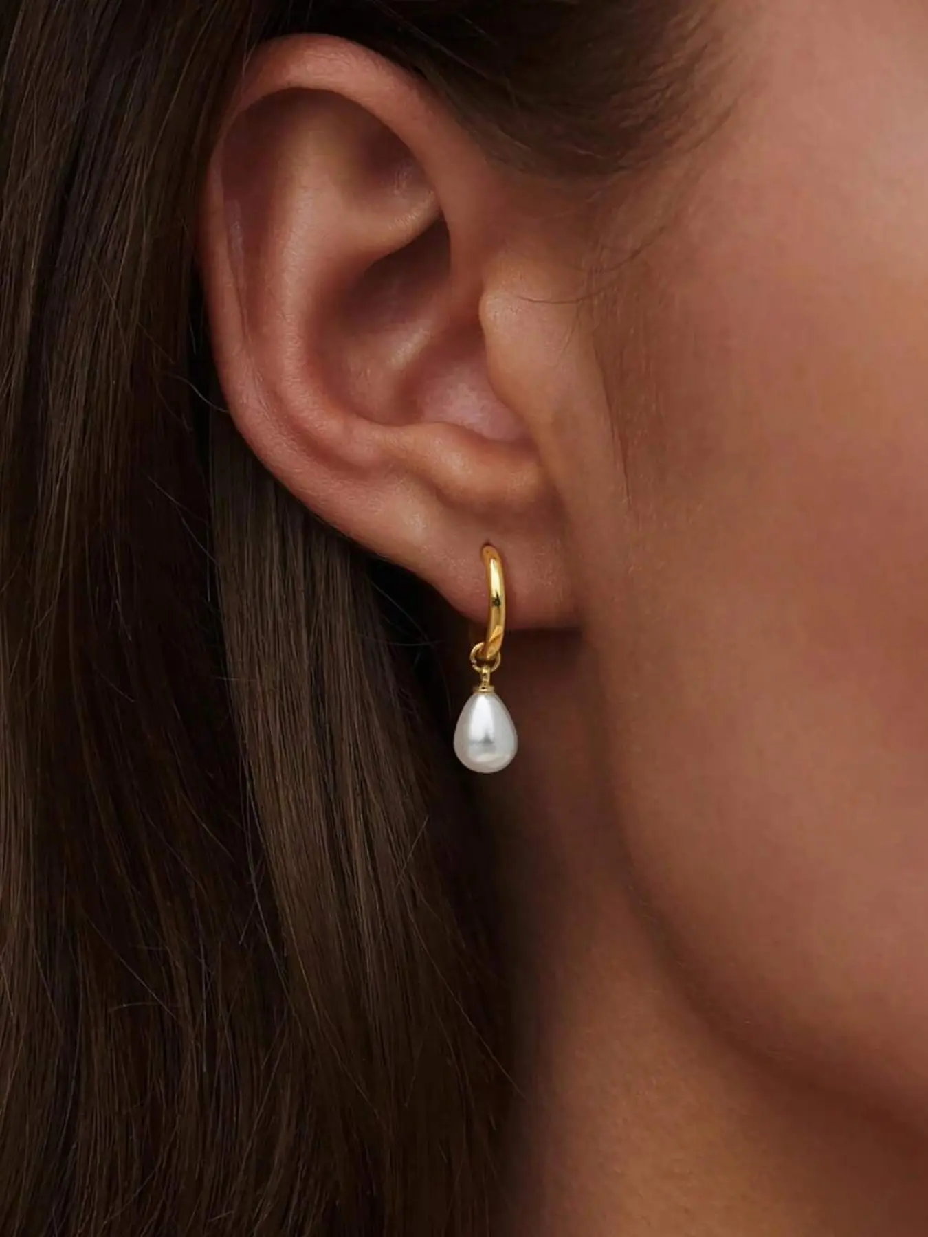 Elegant Drop Pearl Earrings, Fashionable Versatile High-End Studs, Perfect for Daily Wear, Dates, Gifts, Women's Jewelry, Pearl Embellished