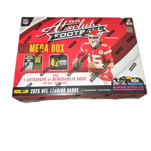 Panini 2025 Absolute Football Mega Box - 6 Packs per Box with 1 Autograph or Memorabilia Card - NFL Trading Cards