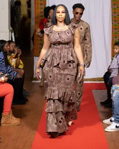 Husband & Wife Brown Ankara  Matching Outift