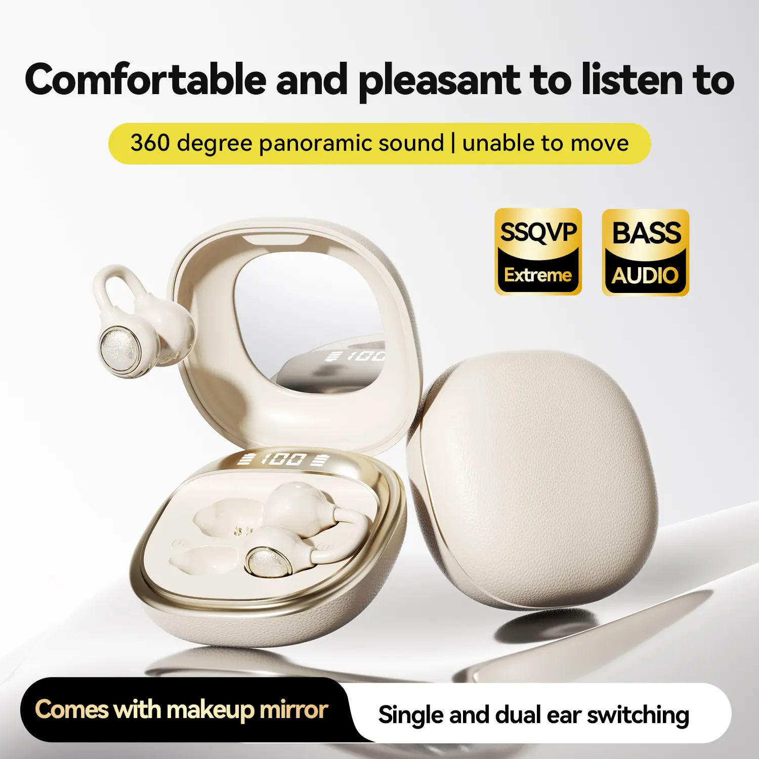 Chenruida M160 Bluetooth Earphones with Development Style Design Super Long Battery Life Clear Digital Screen Noise Reduction for Travel Sports