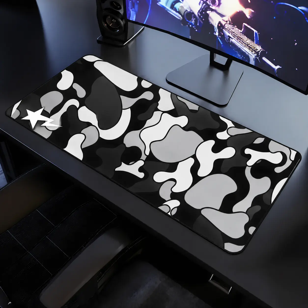 White Camo Extra Large Hypebeast Desk Mat Keyboard Mouse Pad | E-Sports Desk Mat | Desk Decor for Gamers | Boys' Rooms Gift large mousepad
