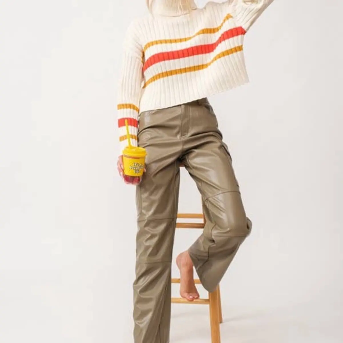 Amber Stripped Turtleneck Sweater