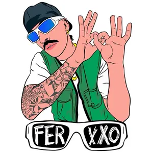 Feid sticker green vest