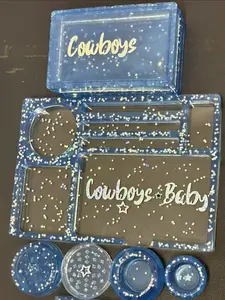 Handmade Custom Personalized Smokers Tray with High Shine Detail Durable Finish for Organizing Small Items Accessories Collectibles Plates
